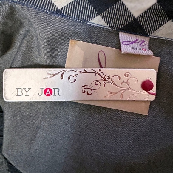 JR by JAR Denim Field Jacket Utility Coat 100% Cotton Full Zip Front Monogrammed - Picture 12 of 15